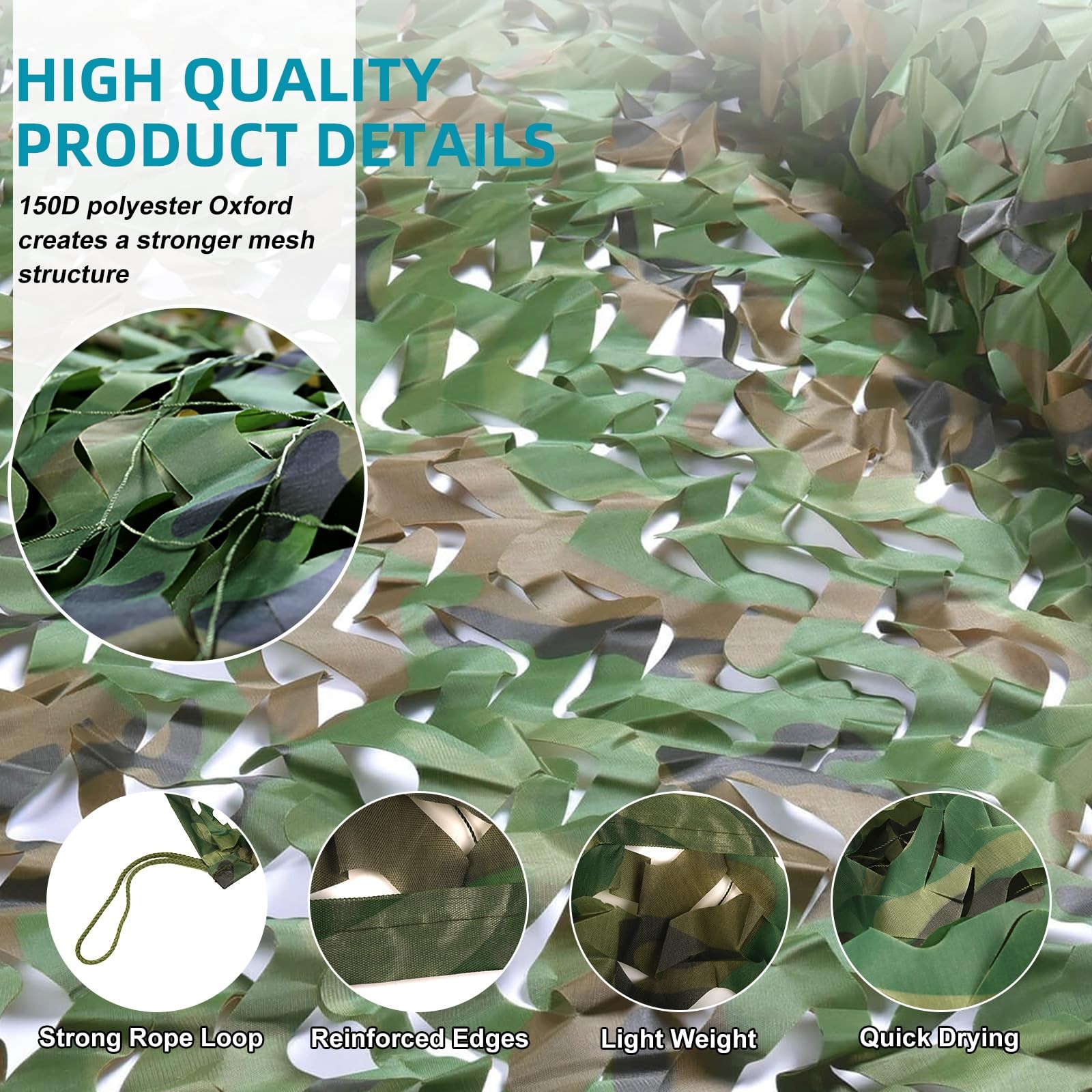 13x20ft Camping Camouflage Netting Military Camo Sunshade Mesh Hunting Car Cover