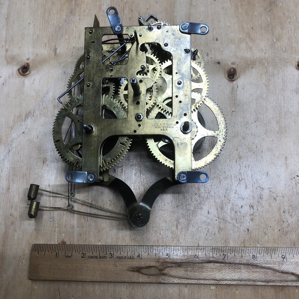 Vintage Gilbert  Mantle Winding Clock Part  Movement