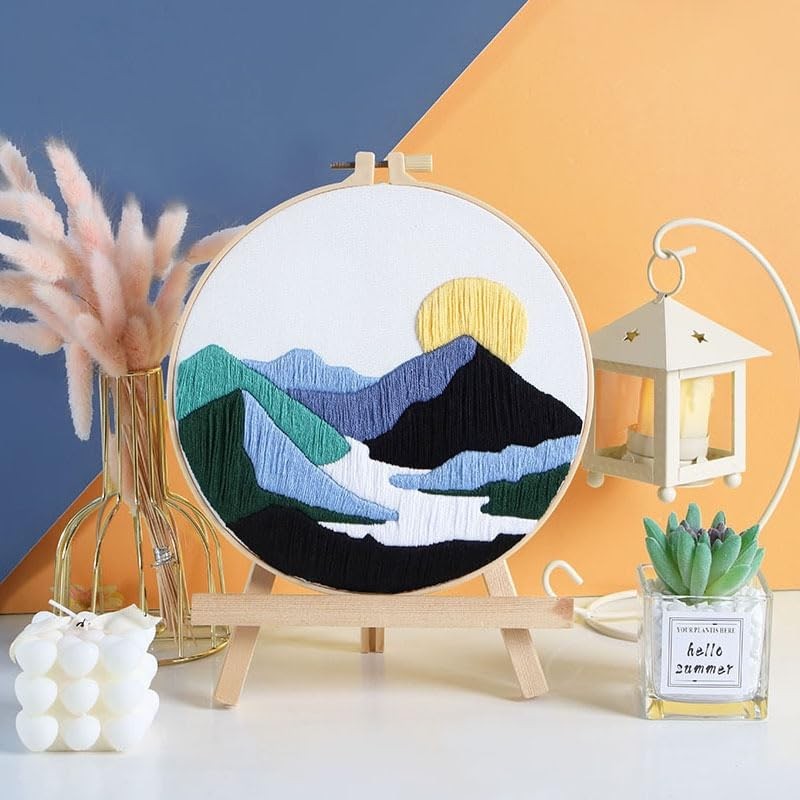 Henmany Beginner Friendly Embroidery Kit with 3 Colorful Patterns: undefined