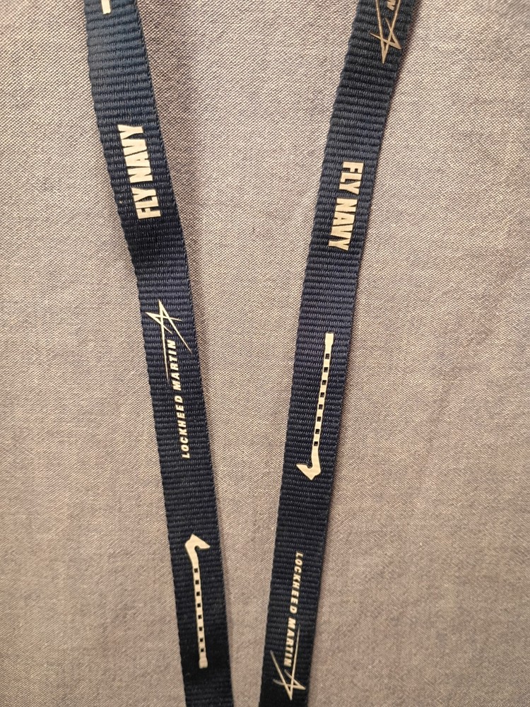 Lockheed Martin FLY NAVY Lanyard-blue- used