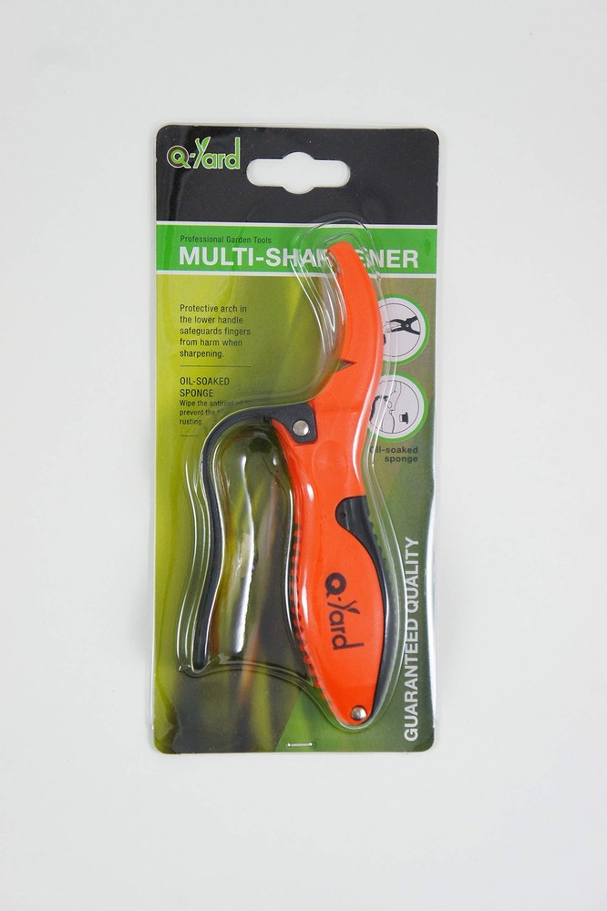 Q-Yard Handheld Multi-Sharpener for Pruning Shears, Garden Hand Sharpener