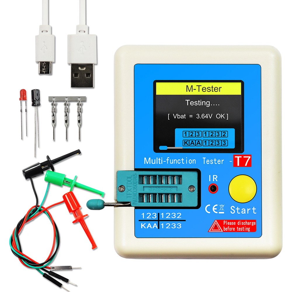 Transistor Meter -T7 Multi-Function Capacitance Resistance Tester Full C0M8
