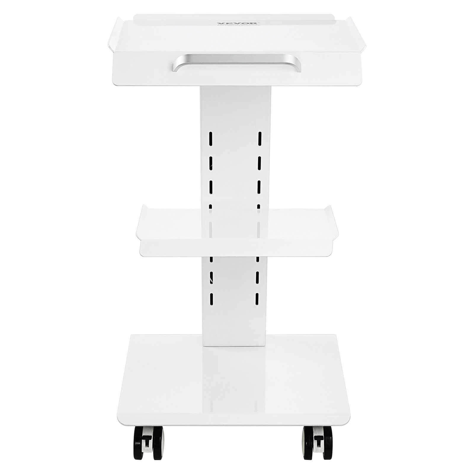 VEVOR Trolley Cart Dental Lab Mobile Rolling Serving Cart 3 Layers with Socket