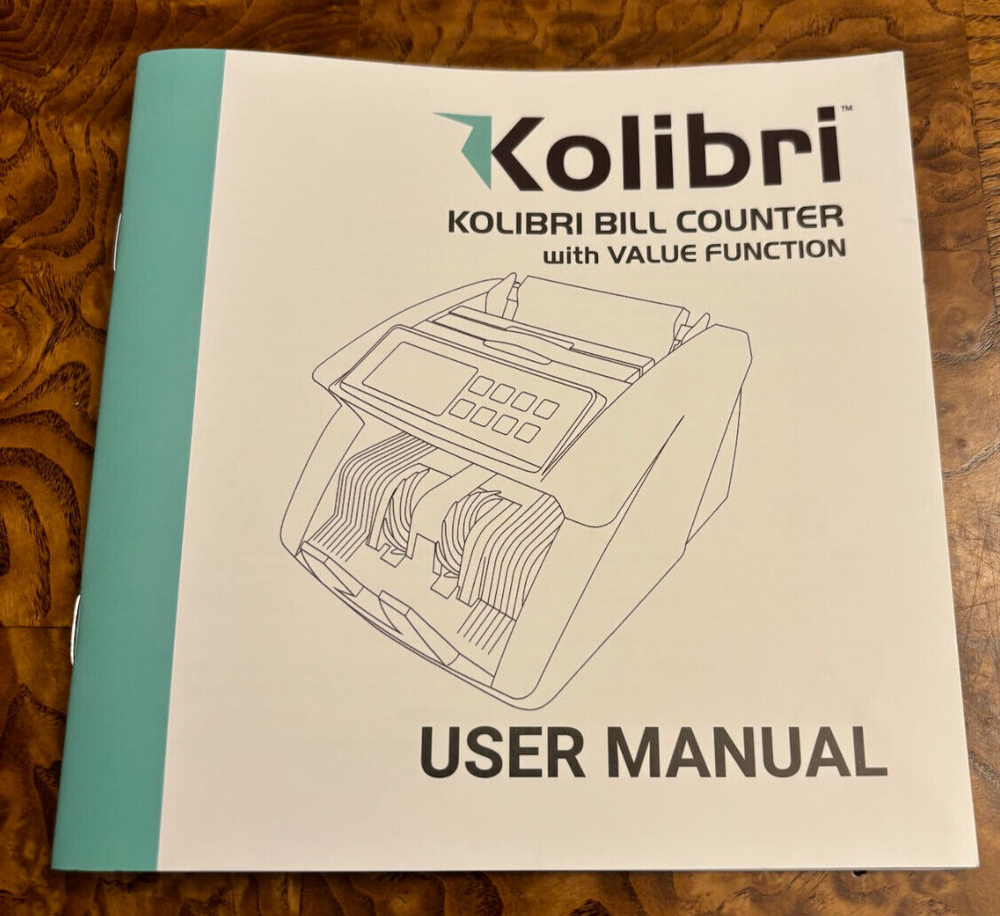 Kolibri Bill Counter with Value Function User Manual Only
