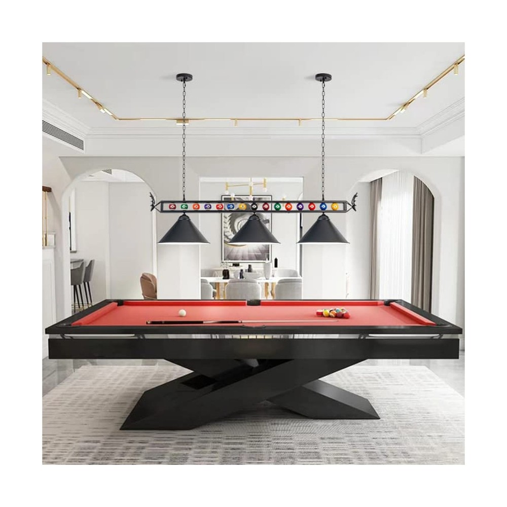 Pool Table Light, 58" Billiard Light for 7' 8' 9' Pool Table, Hanging Billiar...