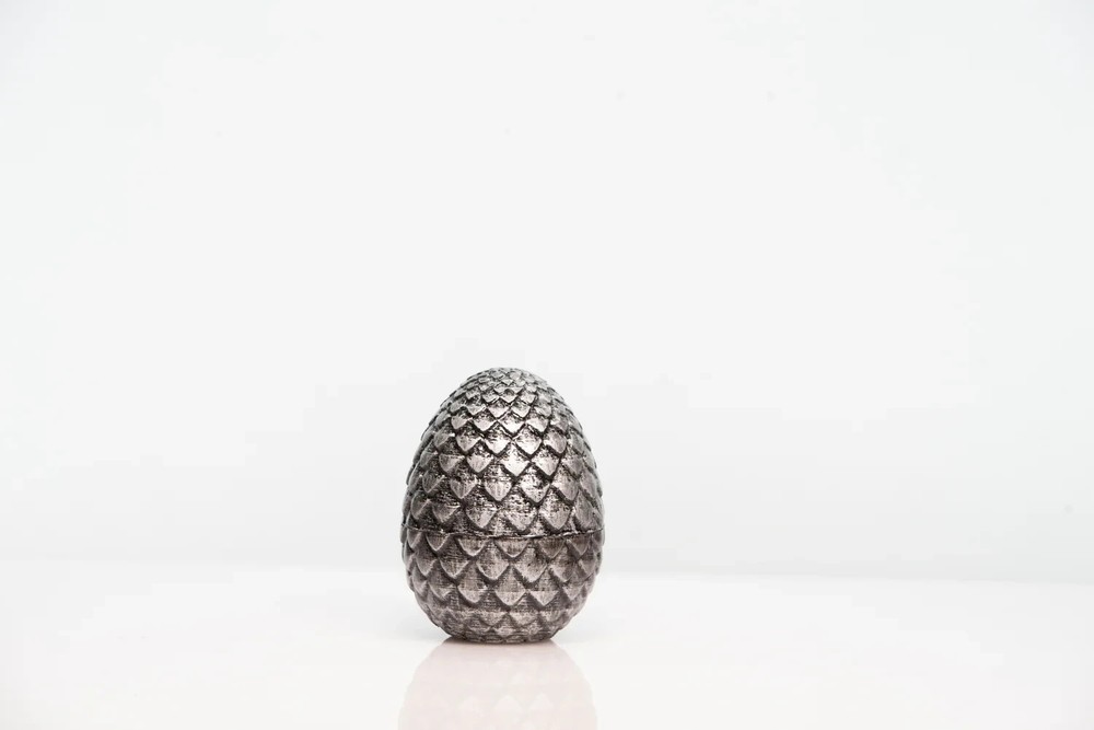 Dragon Egg Container - Silver