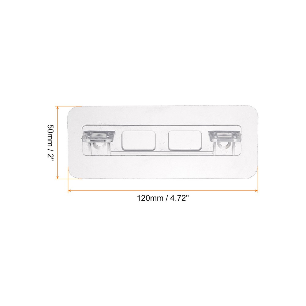 24pcs Shelf Support Peg 100mm/3.94" Adhesive Plastic, Transparent