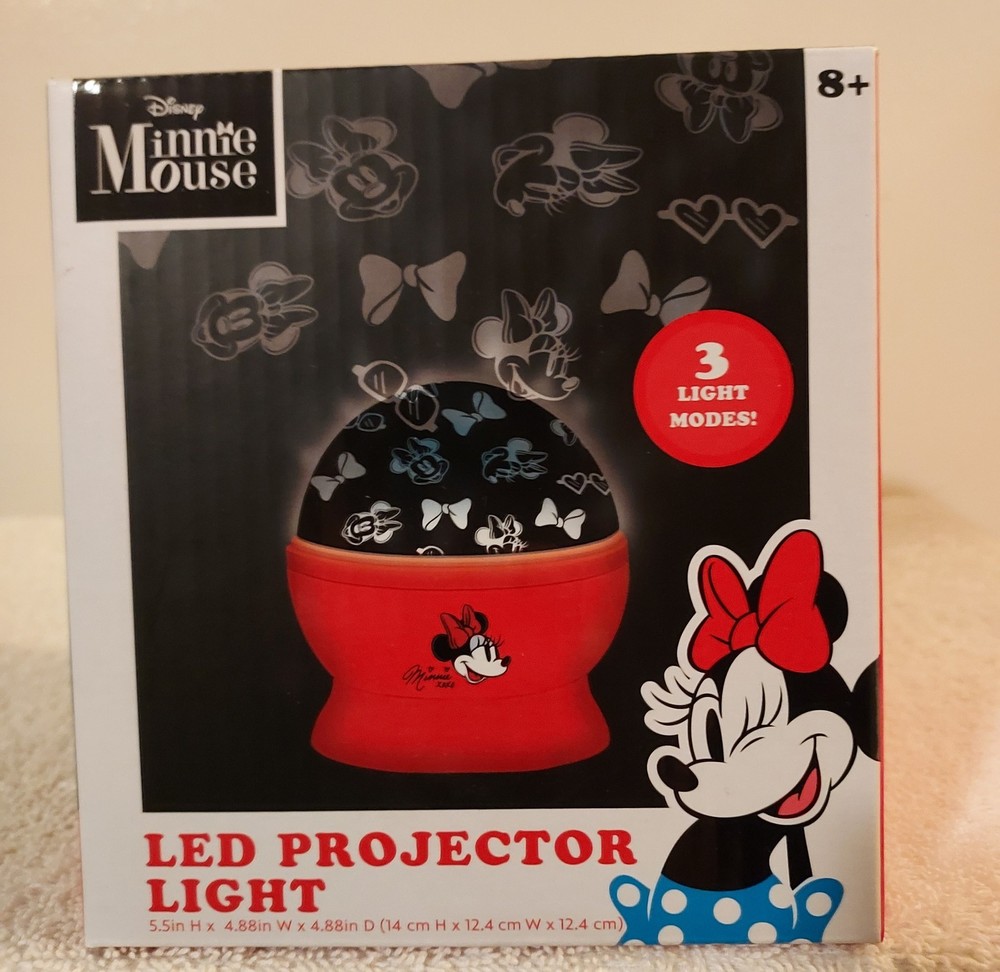 Disney Minnie Mouse LED Projector  Light 3 Light Modes Multicolor Dancing Lights