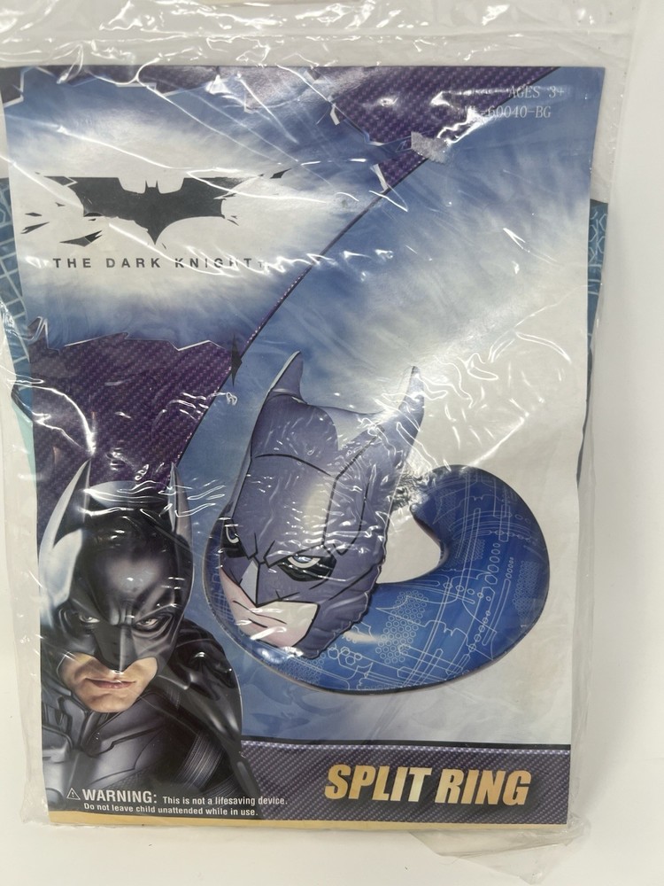 NEW In Package DC Comics Dark Knight BATMAN Split Ring Inflatable Float for Pool