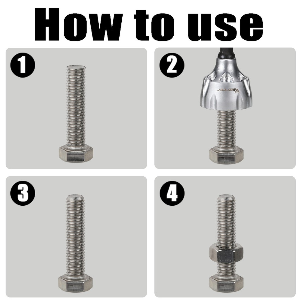 Deburring External Chamfer Remove Tool Hex Shank Thread Repair Tool 1/8"-3/4"