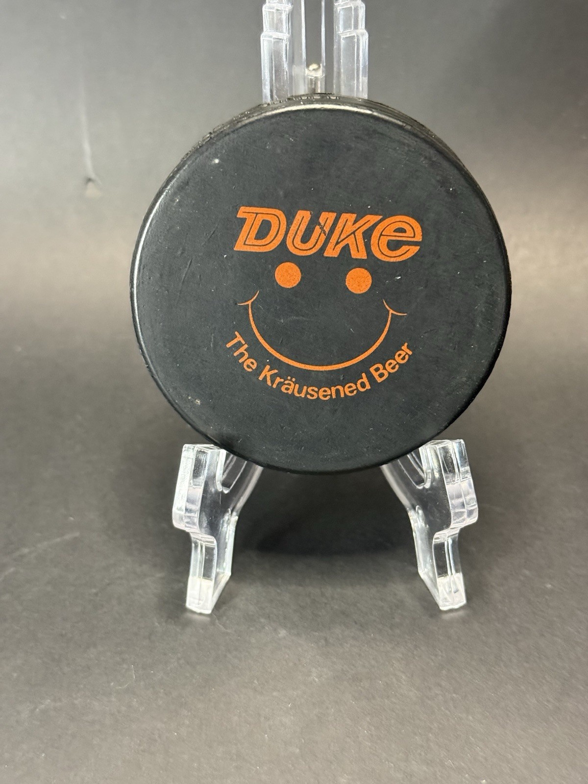 Vintage Pittsburgh Penguins 1970s DUKE BEER HOCKEY PUCK