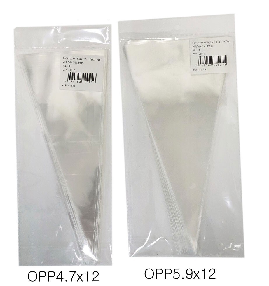 100 PCS Party Cello Bags Popcorn Bags Clear Cone Bags 100 Pieces with Twist Ties