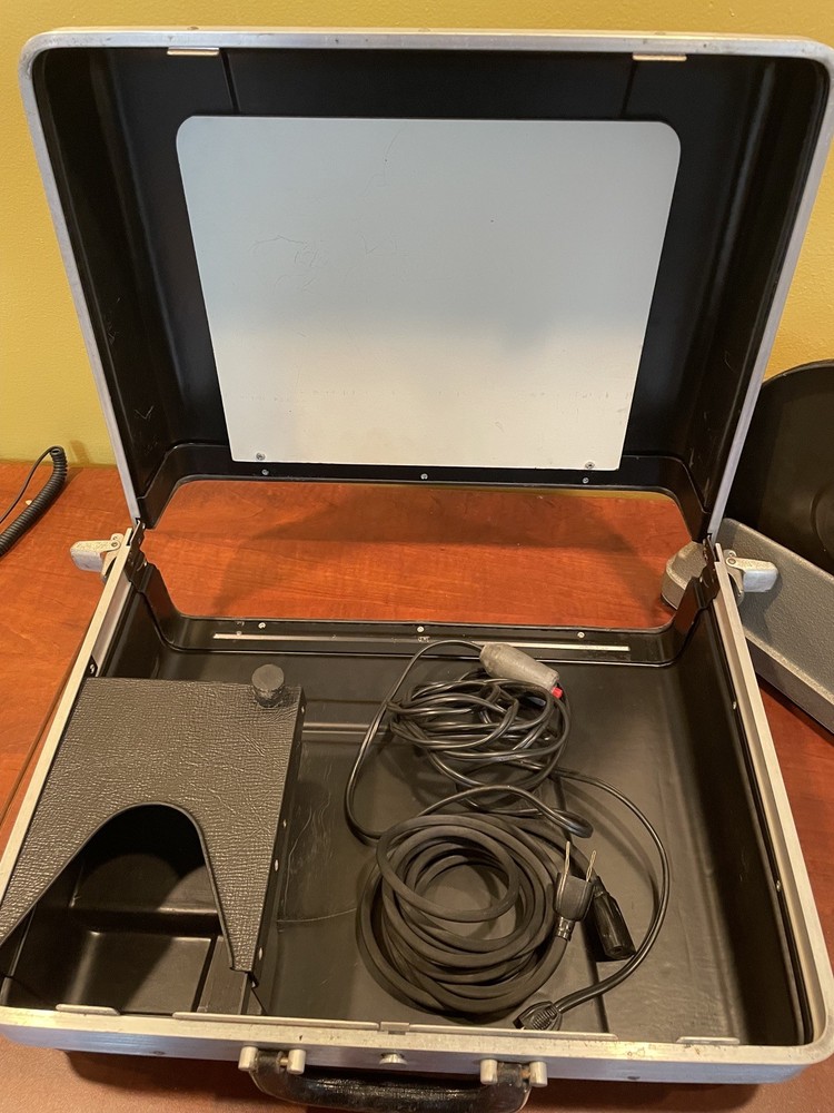 Dukane 14A390E Micromatic Classroom Projector w Case Powers On - Untested