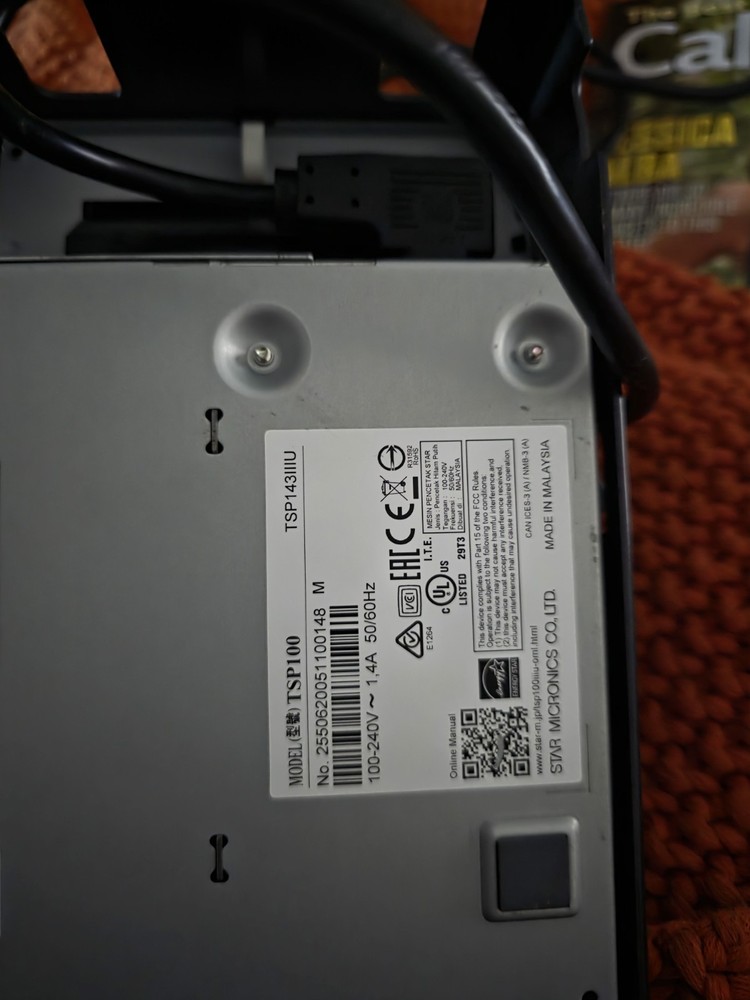 Star Micronics TSP100III Thermal Receipt Printer