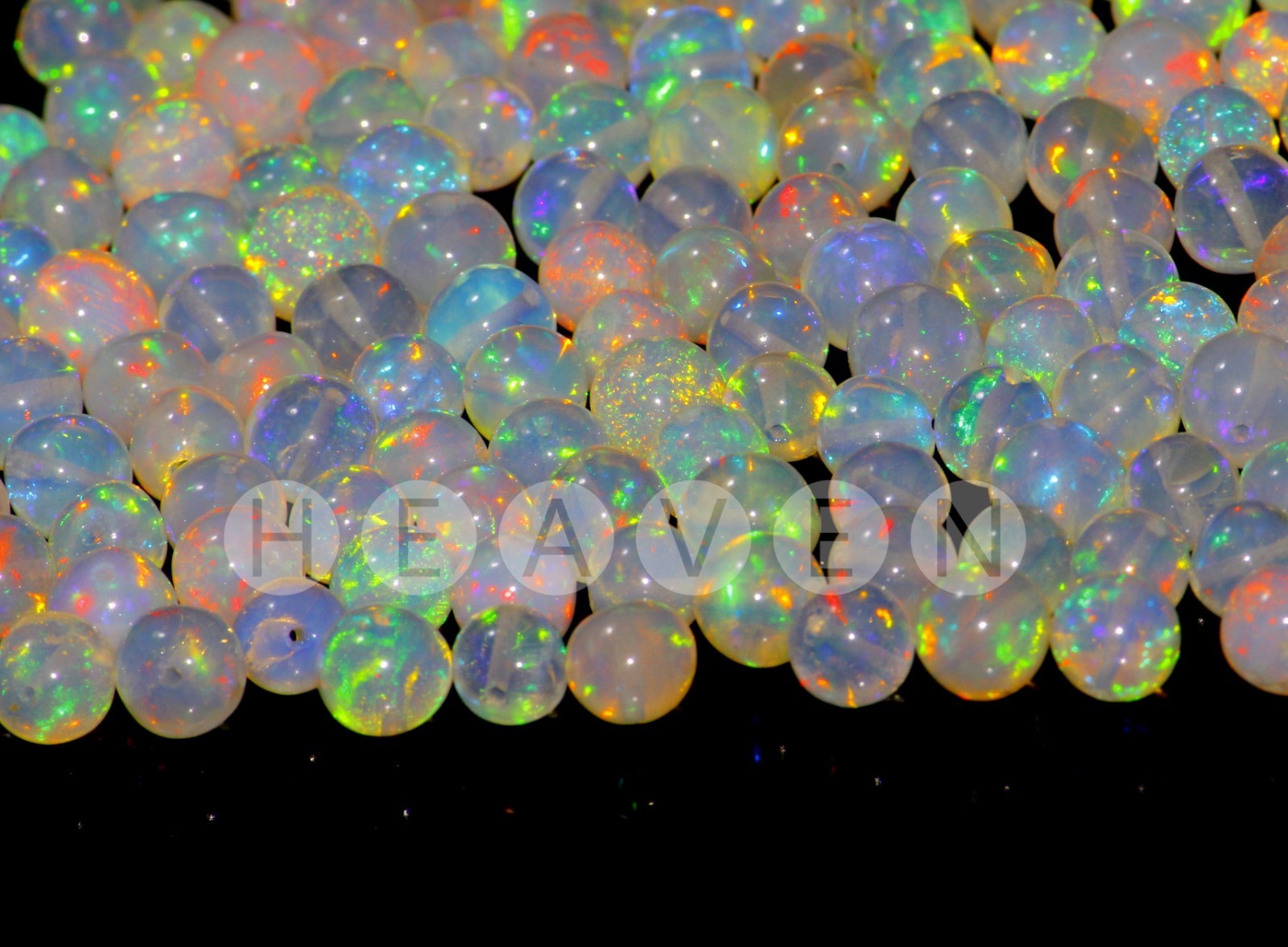 Natural Ethiopian Opal Smooth Round Beads 4-5mm – Drilled Gemstone Bead Strand