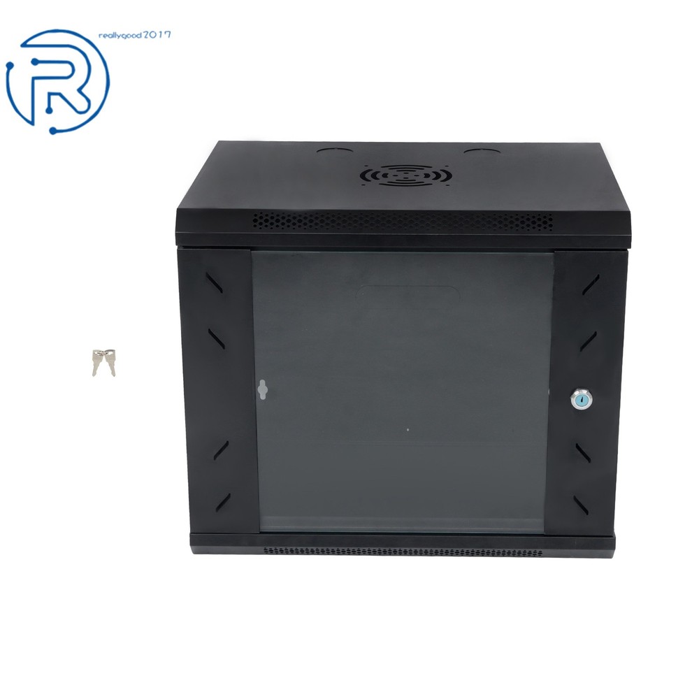 1PC 9U Server Rack Enclosure Maximum depth 15.5" wall mount network With Locks