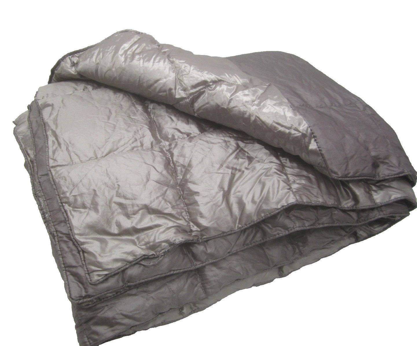 Blue Ridge Home Fashions Down Throw Camping Blanket Packable Lightweight Gray