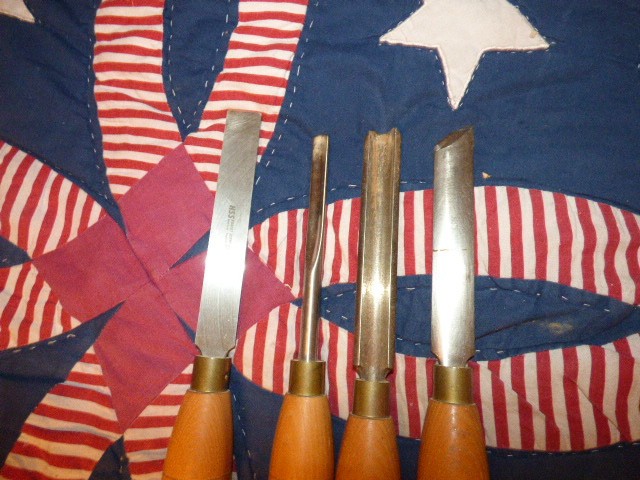 4 Robert Sorby Lathe Chisels, 19"