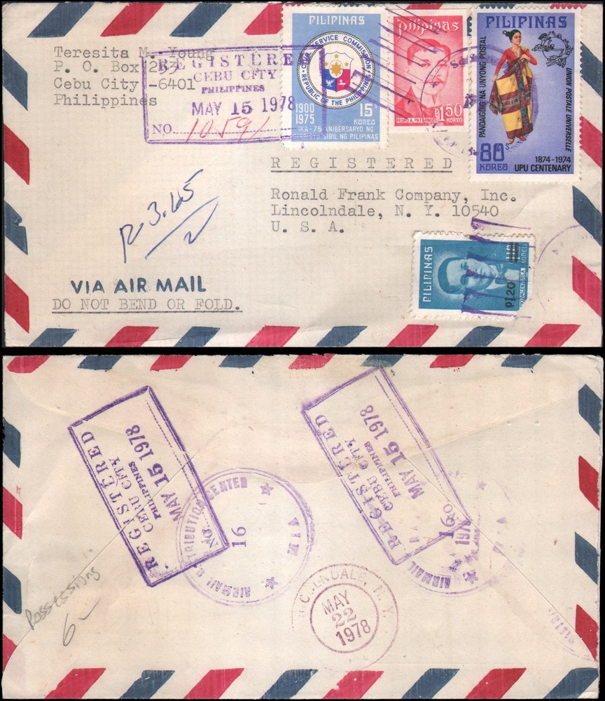 registered cover, 1978