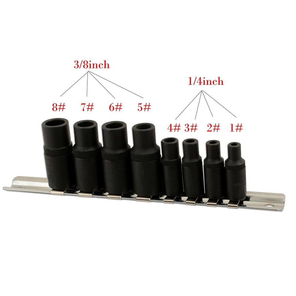 Functional Tap Socket Kit of 8Pcs Compatible with Multiple Drive Sizes