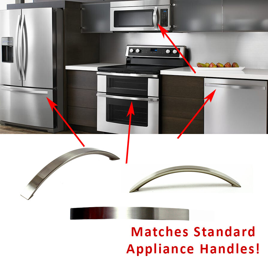 Handles Drawer Pulls Kitchen/Bathroom Cabinet Hardware Modern Brushed Nickel KPT