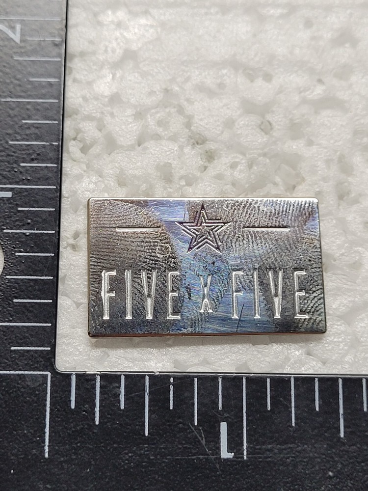 FIVE X FIVE HAT LAPEL PIN PIN BACK USED (DD3011)