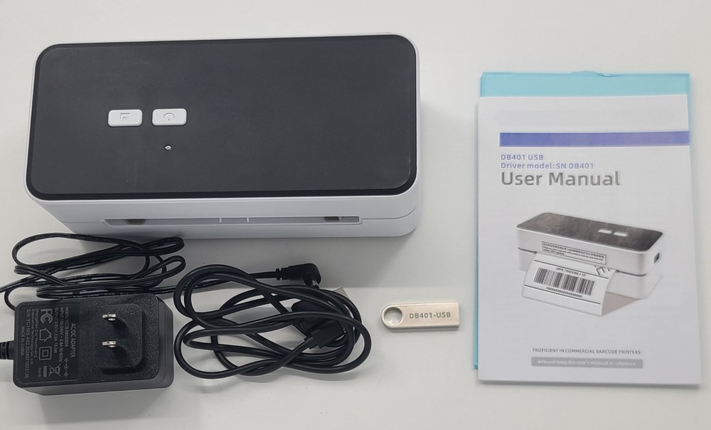 White Thermal Label Barcode Printer DB401 USB