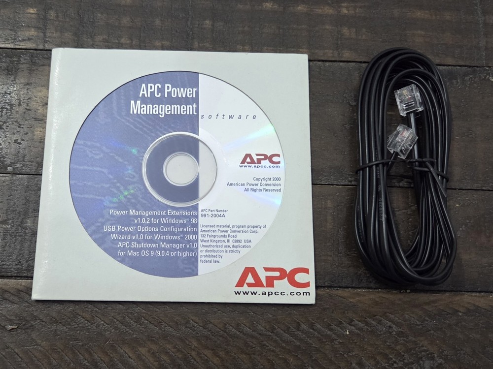 APC PowerChute Ver 1.0.2 Software CD Windows 98/2000 & Shutdown Manager For Mac