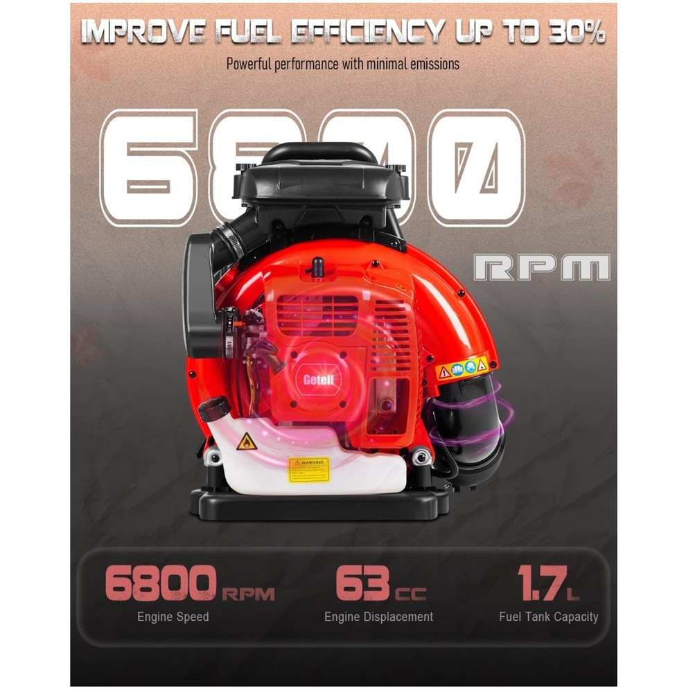 Professional Gas Backpack Blower - 665 CFM Output