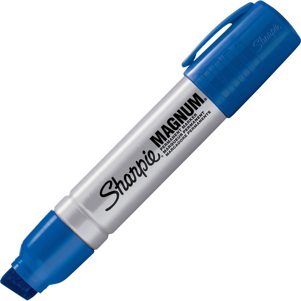 Sharpie Magnum Permanent Marker Chisel Tip Blue Ink (2 Pack)