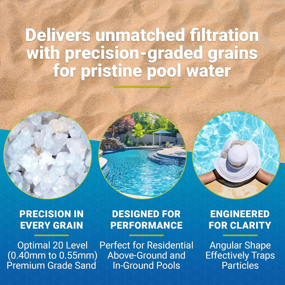 US Silica 4 Pack Angular Pool Filter Sand for Crystal Clear Water