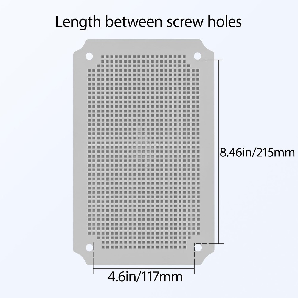 Junction Box Mounting Plate ABS Plastic Internal Panel w/Screws for Installat...