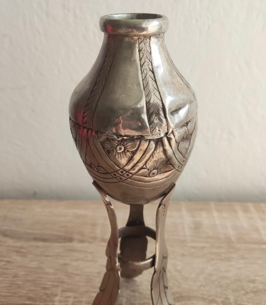 Antique Silver Mate Creole Silverware Three Legs Embossed