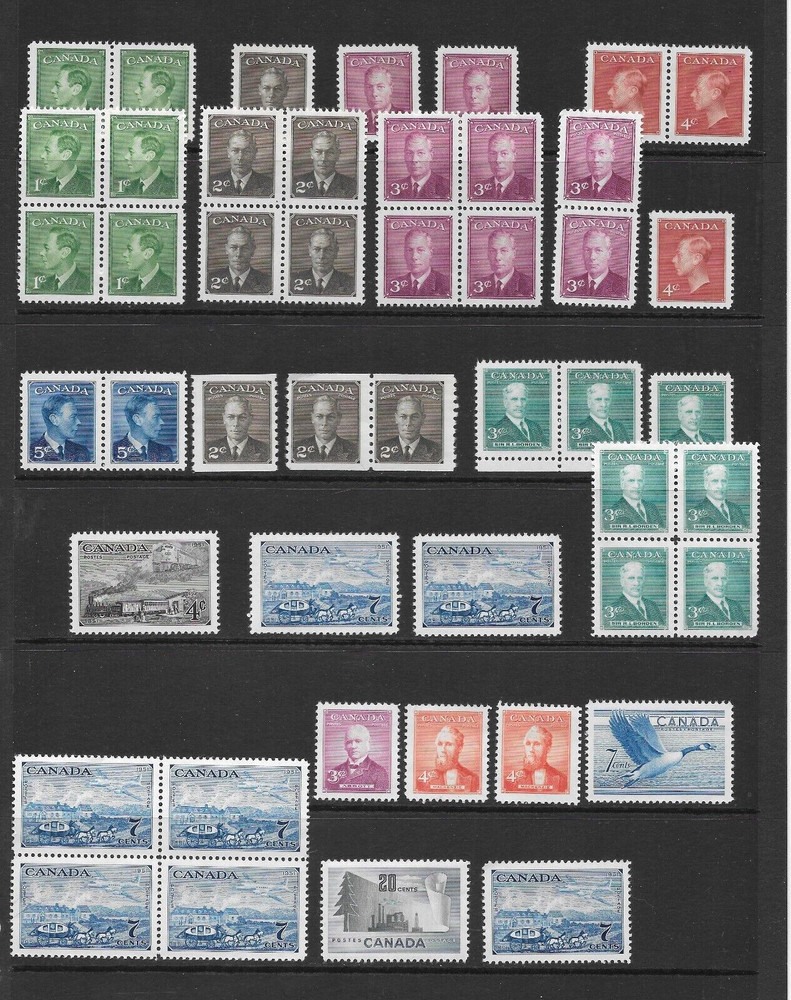 CANADA    VARIOUS MINT ISSUES       1949 to 1952