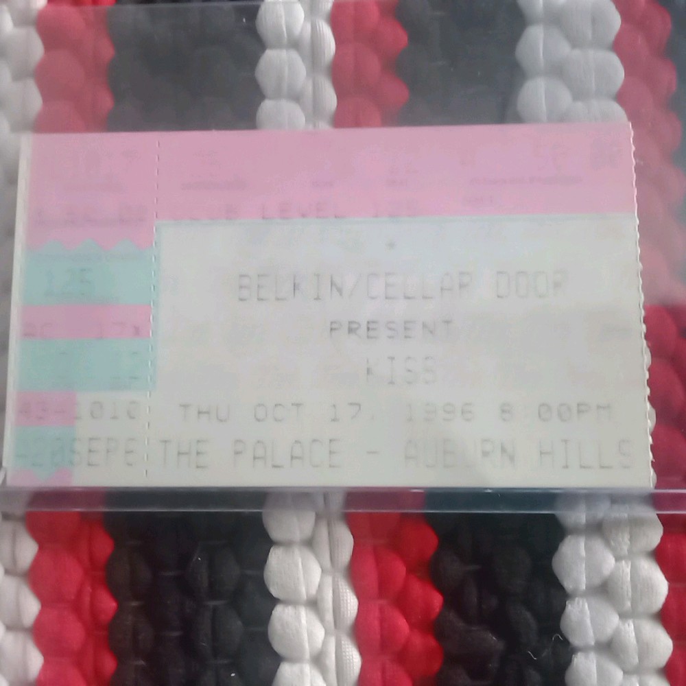 Kiss 💋 Ticket Stub History 🎸 Reunion Tour,Palace Auburn Hills MI 10-17-96,👀