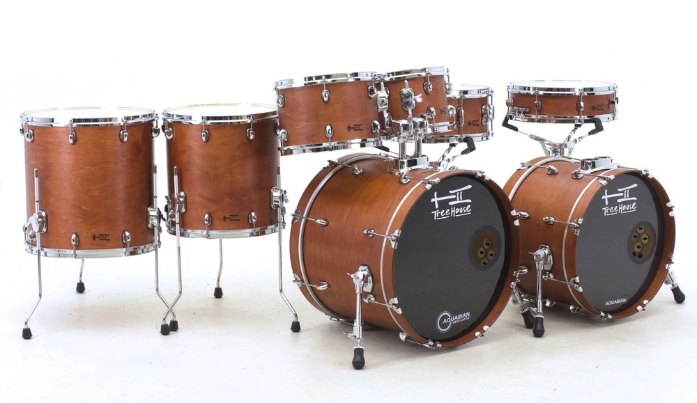 TreeHouse Custom Drums 8-piece Plied Maple Drumset "Middle Brown 8-pc"