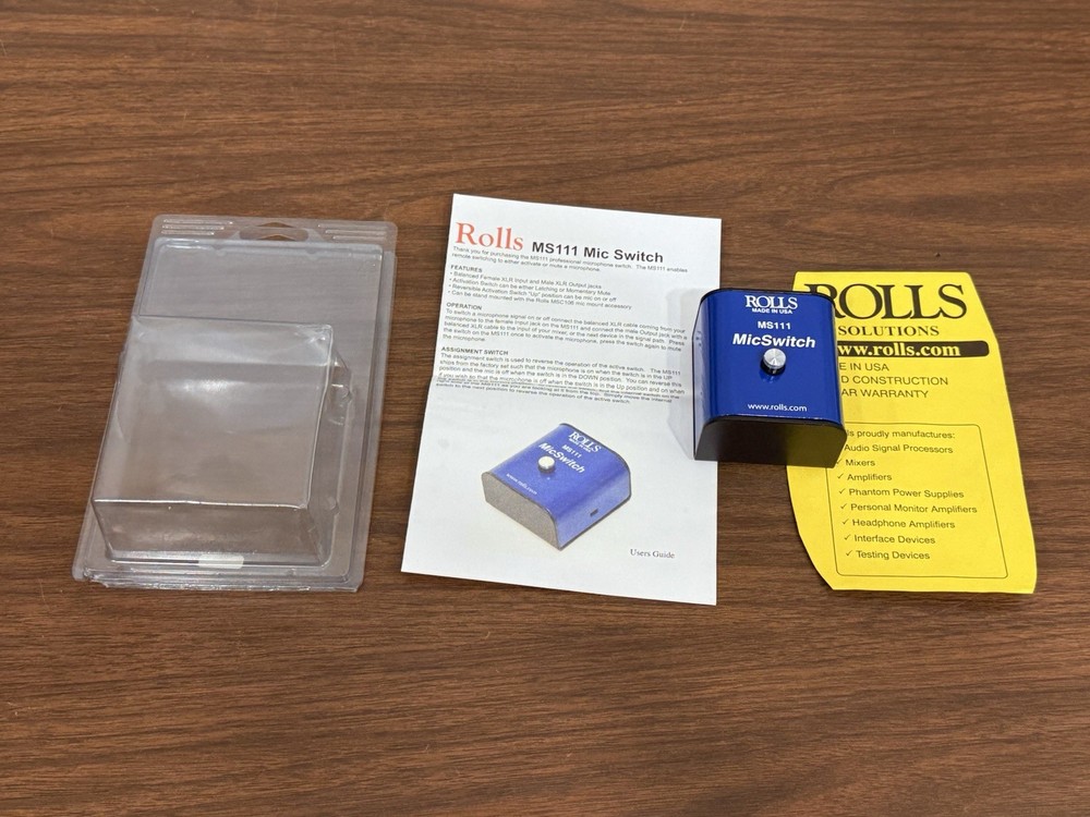 Rolls MS111 Microphone Muting Switch (New)