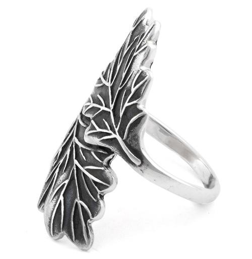 925 Sterling Silver Hugging Leaves Ring
