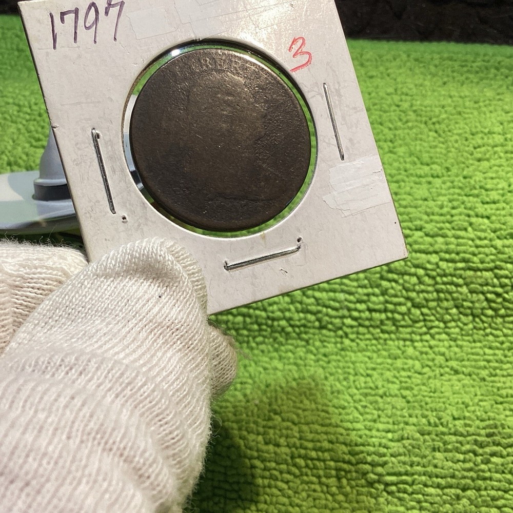 1797 DRAPED BUST LARGE CENT WEAK PARTIAL REVERSE