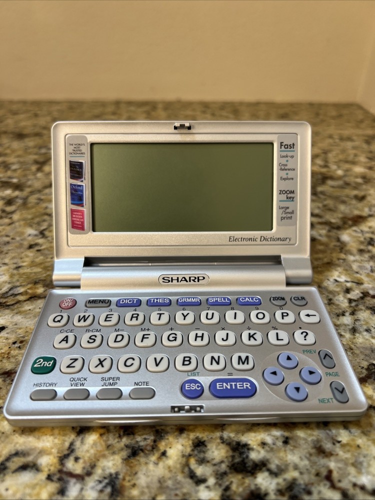 Rare Vintage Sharp PW-E550 Electronic Dictionary, Calculator, Tested
