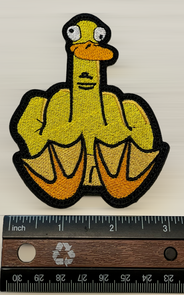 Middle Finger Duck You Give the Bird Tactical morale Patch Hook Loop