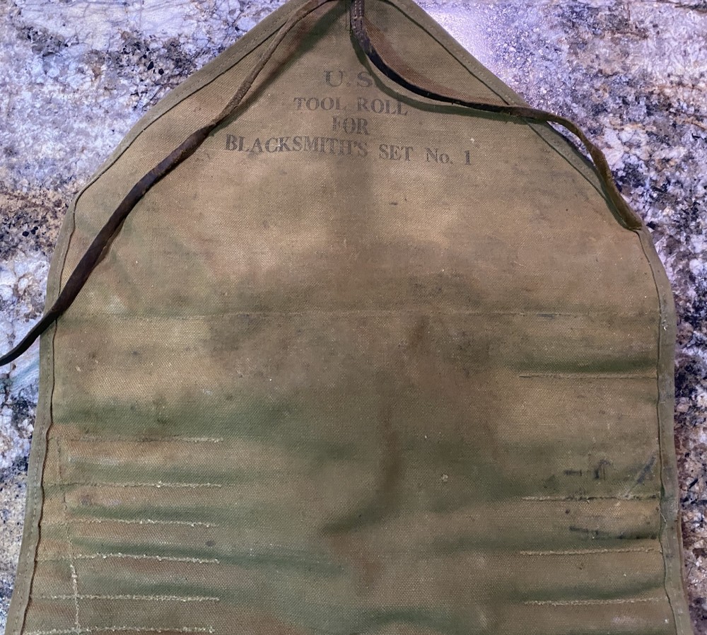 WWII US Tool Roll For Blacksmiths Set No 1-1942-Various Bits & Tools