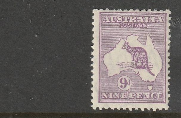 STAMPS AUST   KANGAROO   9d VIOLET  S  MULTI MINT HINGED  SEE BELOW