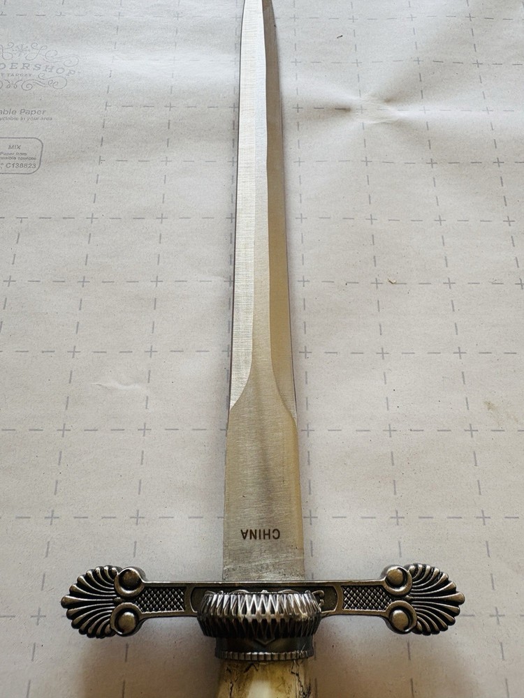 16” Medieval Dagger Skull Skeleton Handle And Sheath With Chain