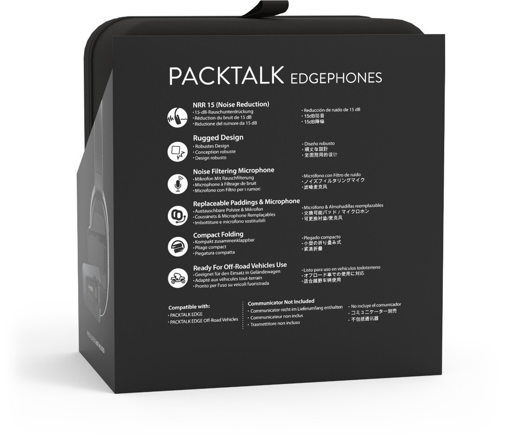 Cardo PackTalk Edgephones ORV Headset Complete Single Kit with Comms - PTHP0002