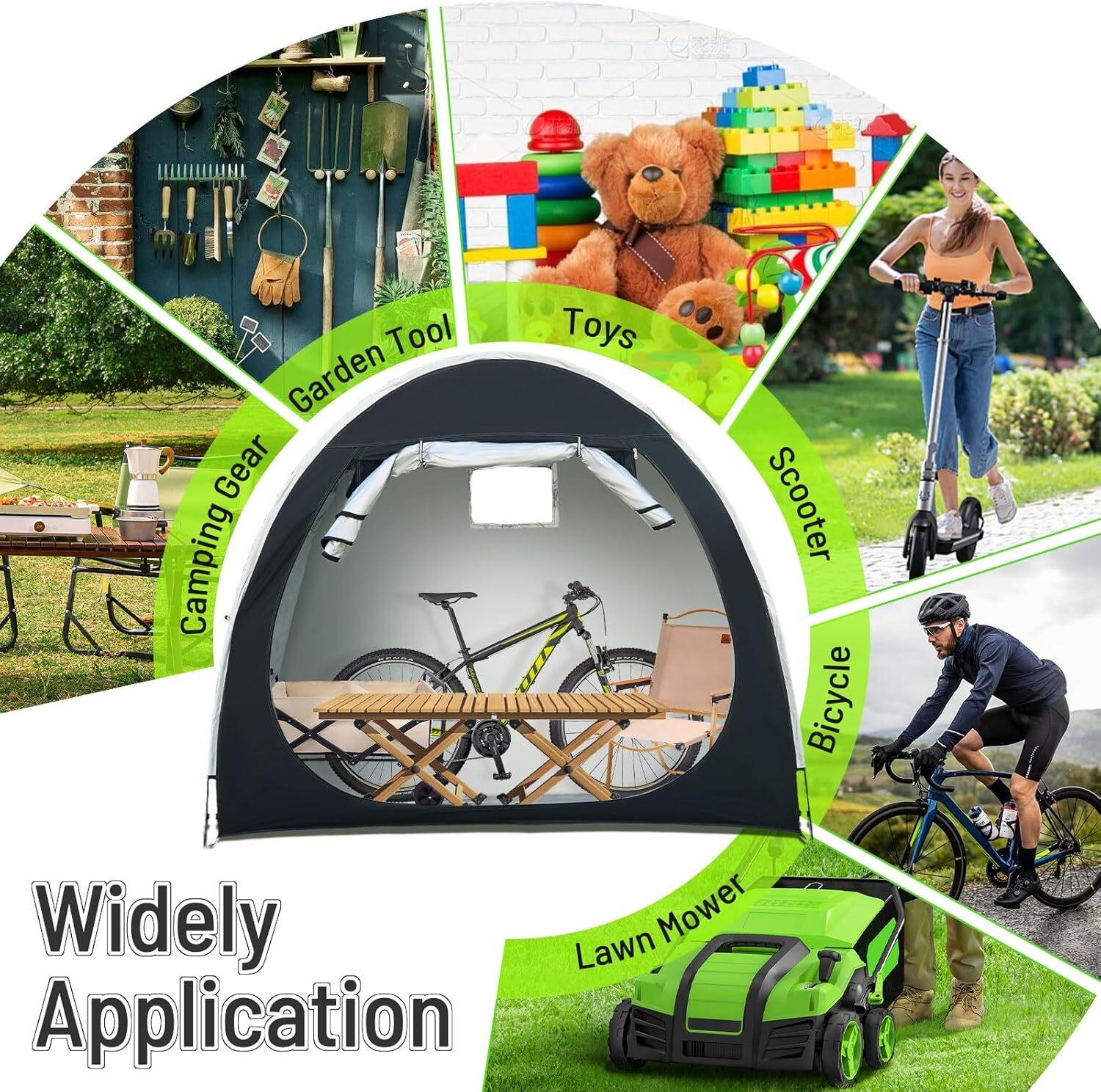 Travel Bike Storage Shed Tent Outdoor Portable Bicycle Storage for 2-4 Bikes NEW