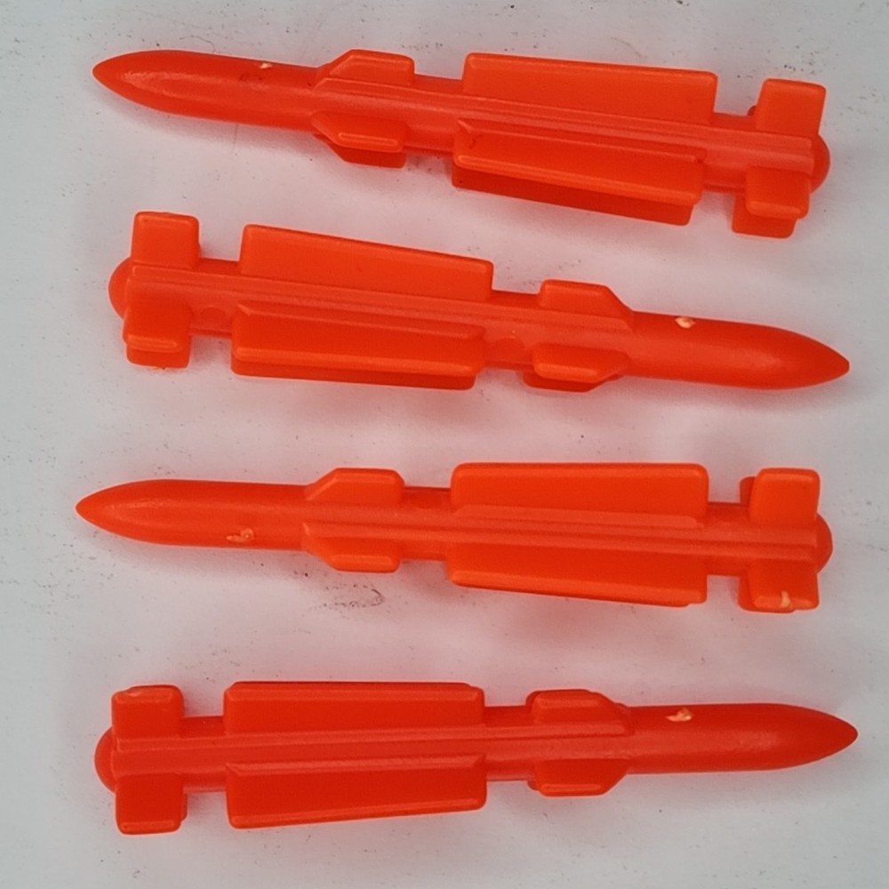 1987 Gi Joe Mobile Command Center 4x Small Orange Missile Vehicle Part MCC