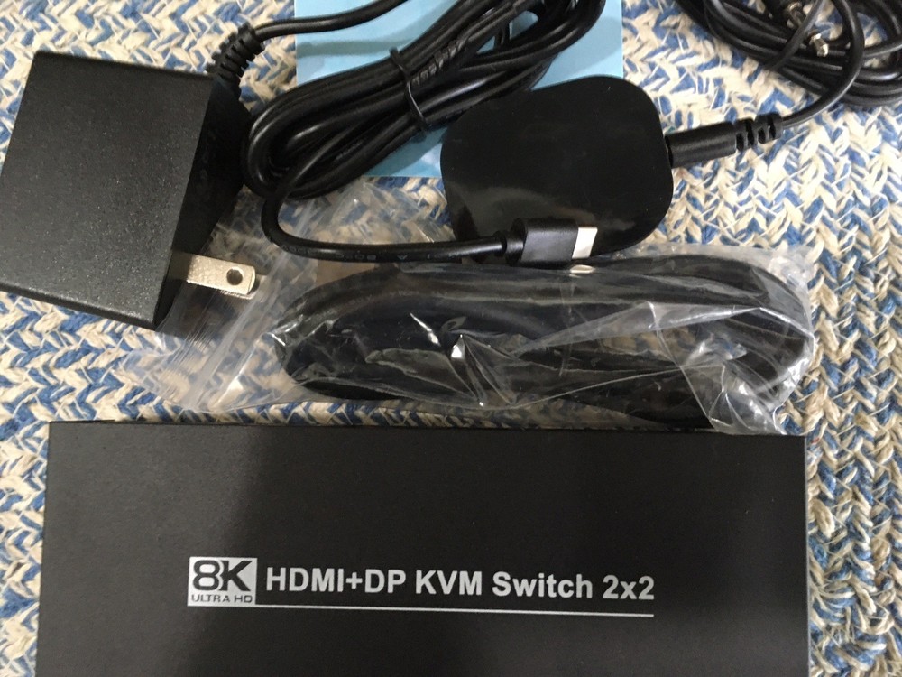 2-Port 8K HDMI + DP KVM Switch 2x2