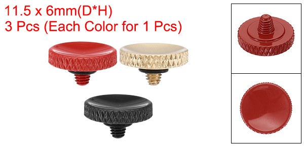 3 Pcs Red Matte Golden Black Camera Shutter Button Soft Shutter Release Button
