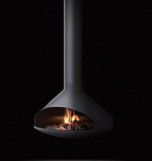 Modern Suspended/Floating fireplace. Custom Designed Fireplaces